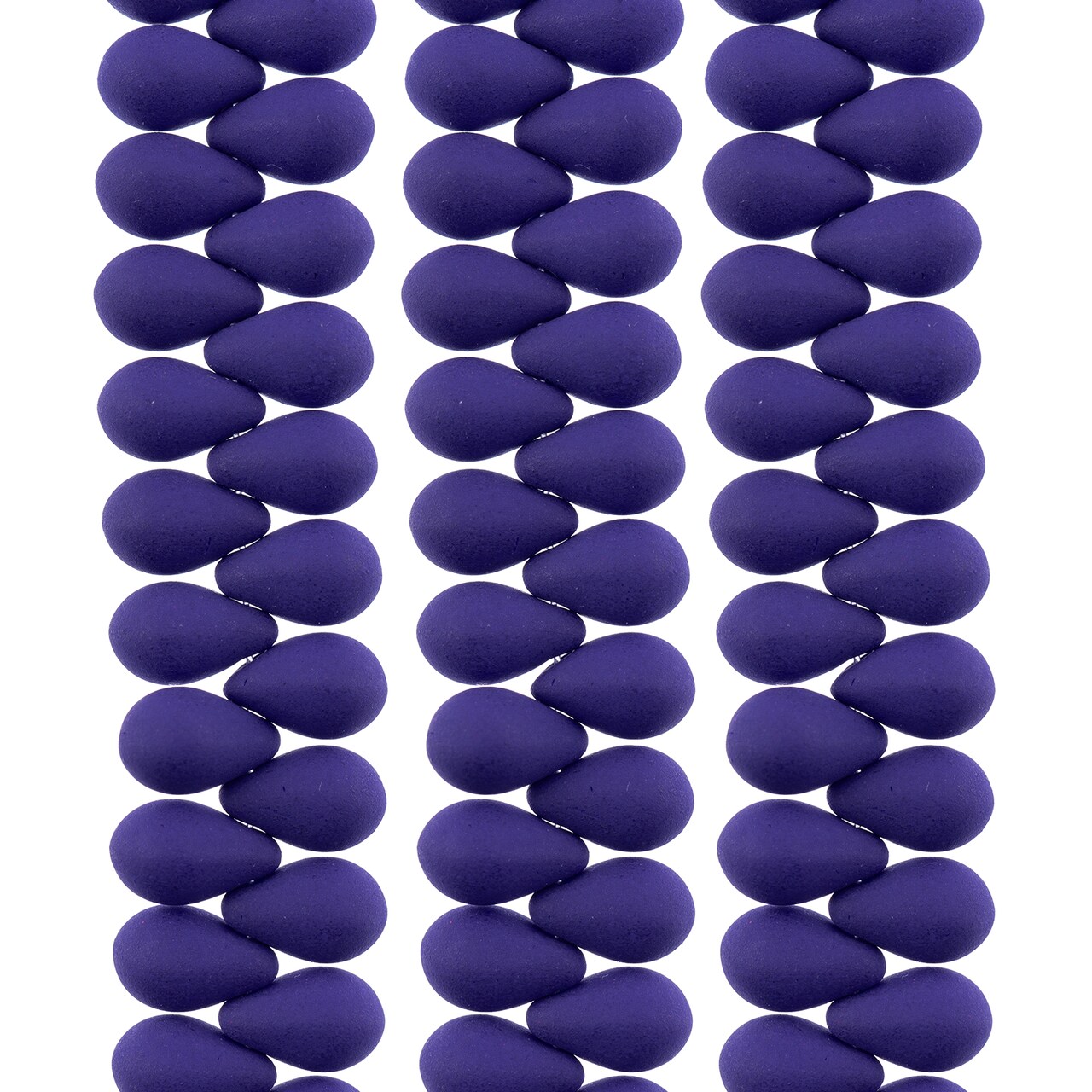 John Bead 114pcs 6x9mm Czech Glass White Alabaster Velvet Drop Bead Strands